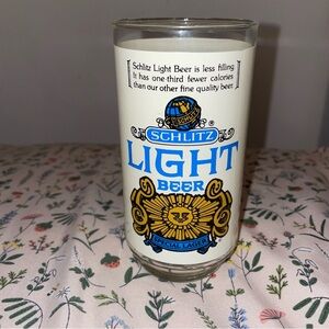 Vintage Schlitz Light Beer Drinking Glass